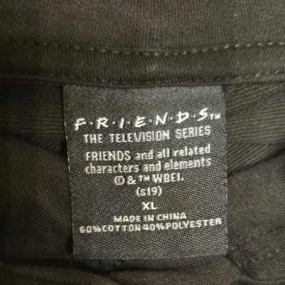 FRIENDS Black Hoodie with Red Accents - Picture 2 of 13